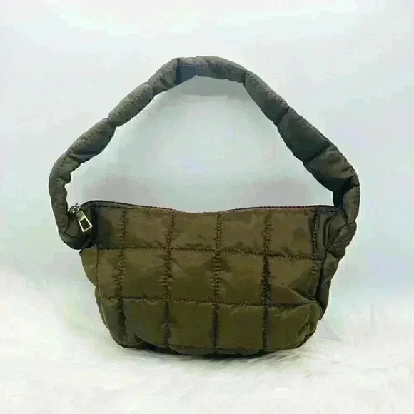 Woman’s Cloud Feel Puffer Quilted Shoulder Bag in Brown - Picture 5 of 6
